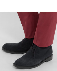 dunkelblaue Chukka-Stiefel aus Wildleder von J.M. Weston