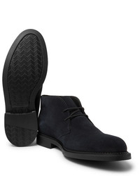 dunkelblaue Chukka-Stiefel aus Wildleder von J.M. Weston