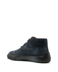 dunkelblaue Chukka-Stiefel aus Wildleder von Tod's