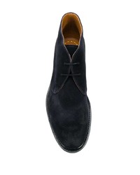 dunkelblaue Chukka-Stiefel aus Wildleder von Doucal's