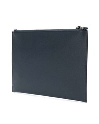 dunkelblaue Clutch Handtasche von Prada