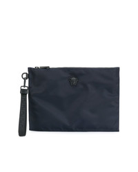 dunkelblaue Clutch Handtasche von Versace
