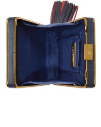 dunkelblaue Clutch von Tory Burch