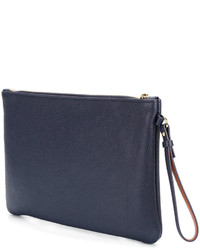 dunkelblaue Clutch von Salvatore Ferragamo