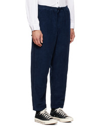 dunkelblaue Cord Chinohose von YMC