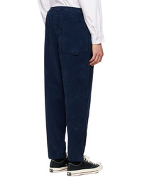 dunkelblaue Cord Chinohose von YMC