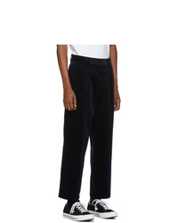 dunkelblaue Cord Chinohose von Noah NYC