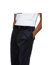 dunkelblaue Cord Chinohose von Noah NYC