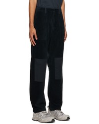 dunkelblaue Cord Chinohose von Stone Island