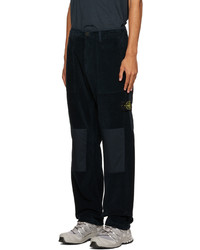 dunkelblaue Cord Chinohose von Stone Island