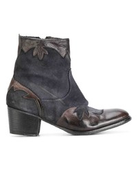 dunkelblaue Cowboystiefel aus Leder von Ink