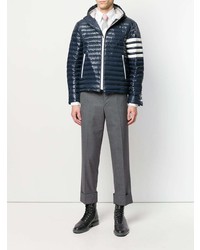 dunkelblaue Daunenjacke von Thom Browne