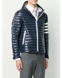 dunkelblaue Daunenjacke von Thom Browne