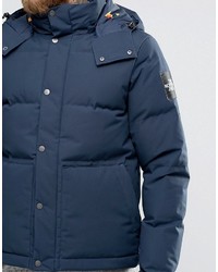 dunkelblaue Daunenjacke von The North Face