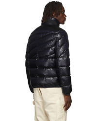 dunkelblaue Daunenjacke von Moncler