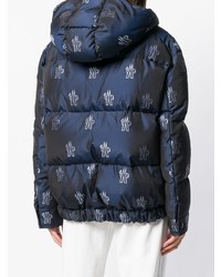 dunkelblaue Daunenjacke von Moncler