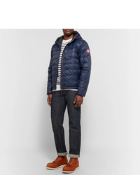 dunkelblaue Daunenjacke von Canada Goose