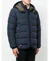 dunkelblaue Daunenjacke von Moncler