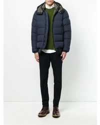 dunkelblaue Daunenjacke von Moncler