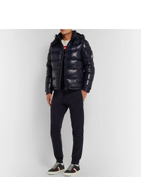 dunkelblaue Daunenjacke von Moncler