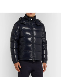 dunkelblaue Daunenjacke von Moncler