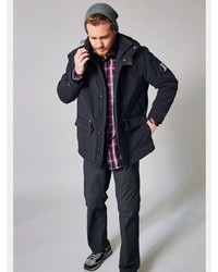 dunkelblaue Daunenjacke von MEN PLUS BY HAPPY SIZE