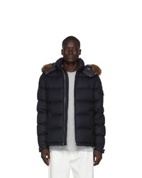 dunkelblaue Daunenjacke von Moncler