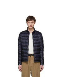 dunkelblaue Daunenjacke von Moncler