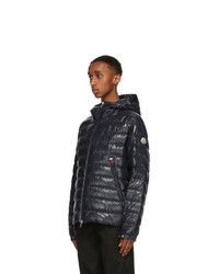 dunkelblaue Daunenjacke von Moncler