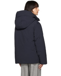 dunkelblaue Daunenjacke von Jil Sander