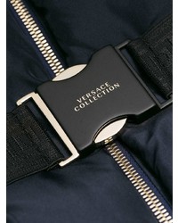 dunkelblaue Daunenjacke von Versace Collection
