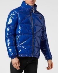 dunkelblaue Daunenjacke von Philipp Plein