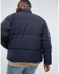 dunkelblaue Daunenjacke von Asos