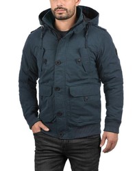 dunkelblaue Daunenjacke von Solid