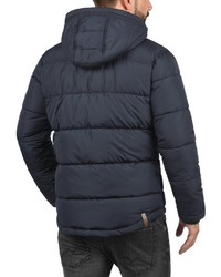 dunkelblaue Daunenjacke von Solid