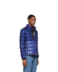 dunkelblaue Daunenjacke von Moncler