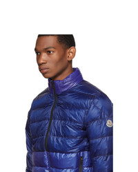 dunkelblaue Daunenjacke von Moncler