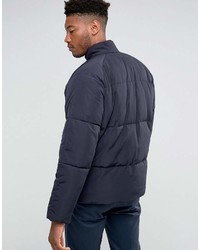 dunkelblaue Daunenjacke von Asos