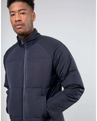 dunkelblaue Daunenjacke von Asos