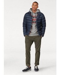 dunkelblaue Daunenjacke von Tommy Jeans