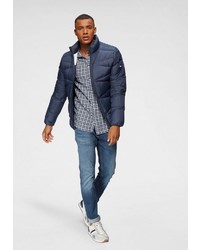 dunkelblaue Daunenjacke von Tommy Jeans