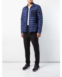 dunkelblaue Daunenjacke von Stone Island