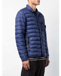 dunkelblaue Daunenjacke von Stone Island