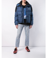 dunkelblaue Daunenjacke von Off-White