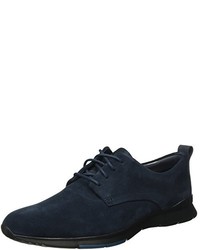 dunkelblaue Derby Schuhe von Clarks