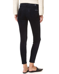 dunkelblaue enge Jeans aus Cord von 7 For All Mankind