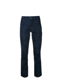 dunkelblaue enge Jeans mit Blumenmuster von Marc Cain