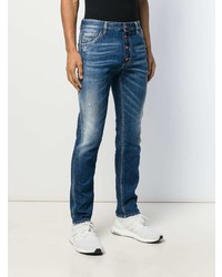 dunkelblaue enge Jeans mit Destroyed-Effekten von DSQUARED2