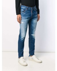 dunkelblaue enge Jeans mit Destroyed-Effekten von DSQUARED2