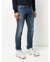 dunkelblaue enge Jeans mit Destroyed-Effekten von Dolce & Gabbana